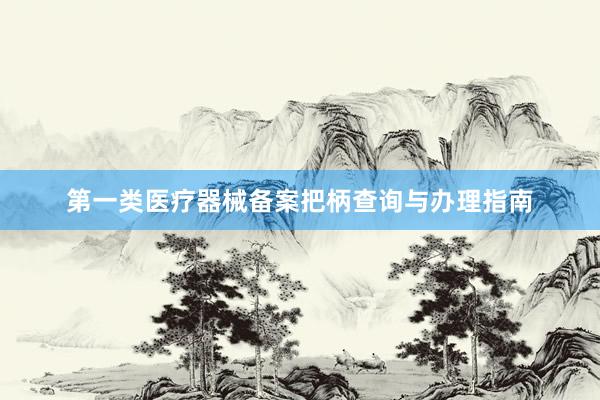 第一类医疗器械备案把柄查询与办理指南